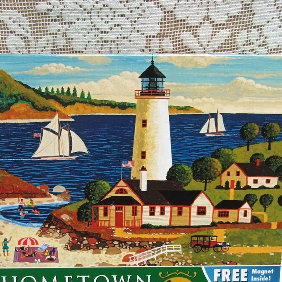HERONIM Outing At The Light JIGSAW PUZZLE 1000 Pieces Lighthouse Beach - Picture 2 of 4